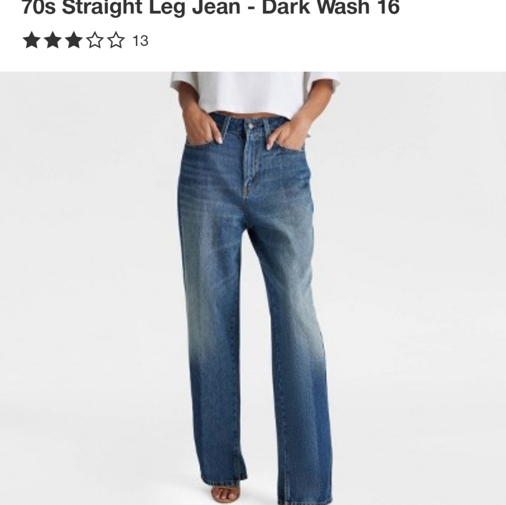 Kbb By Kahlana Dark Wash 70's Straight Leg Jeans